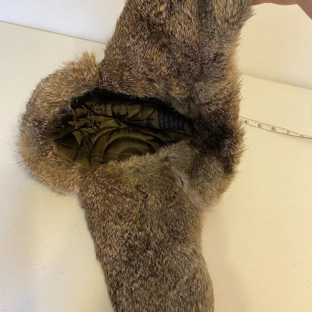 Mad Bomber National Rabbit Hair Fur Nylon Winter Hat Soft Cozy Ear Warmers Large